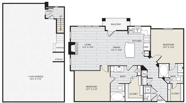 B2 Garage 216C floor plan